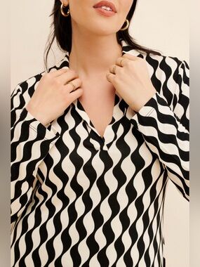 RIXO Mono Wave Tillie Dress Size 3X